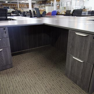 L shaped Desk in Gray 5 1/2 x 6’ (Option 105)