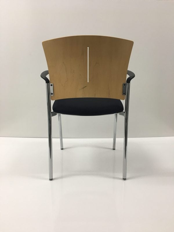 Maple back Guest Chairs with Fabric seats (100) - Image 3