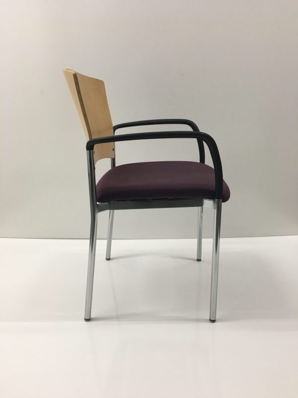 Maple back Guest Chairs with Fabric seats (100) - Image 2