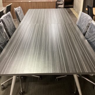 Gray Tiger Striped 10’ Conference Table